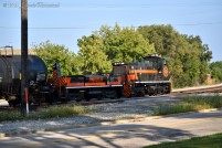 IHB 1500 and slug PB-2 take the local through LaGrange on the way to Blue Island