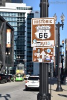 One of the last signs for Route 66's eastern run outside Union Station